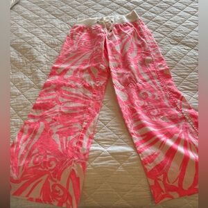Lilly Pulitzer 100% Linen Beach Pant Size Small